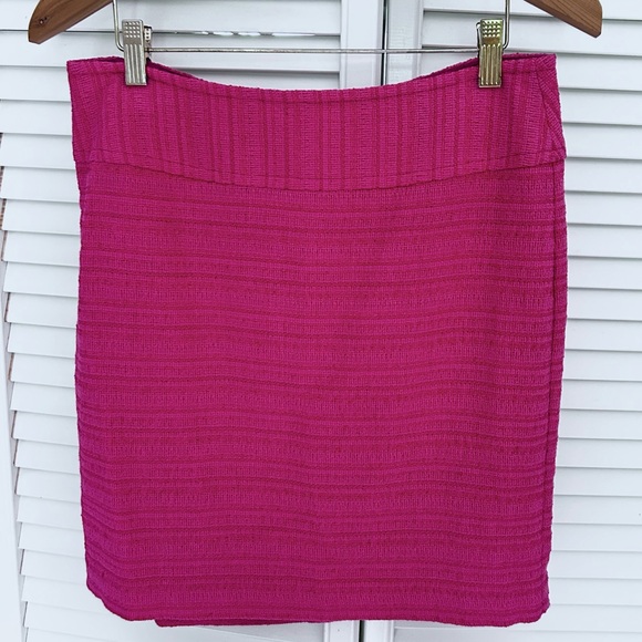 Trina Turk Tweed Mini Skirt Textured Size 4 Lined 90s Y2K Office Workwear Office - Picture 2 of 12